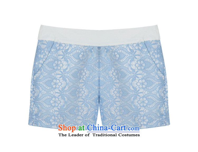 Mr Hui 2015 summer products new Western women xl thick mm thin lace Sau San video stitching short-sleeved T-shirt + shorts two Kit 9057 Blue 4XL Photo, prices, brand platters! The elections are supplied in the national character of distribution, so action, buy now enjoy more preferential! As soon as possible.