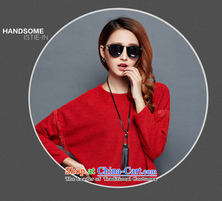 Yuan slot in the 2015 Fall/Winter Collections new Korean to increase women's code loose black poverty video in mm thick thin long Sweater Knit-dresses YD145 red color pictures, prices, 3XL brand platters! The elections are supplied in the national character of distribution, so action, buy now enjoy more preferential! As soon as possible.