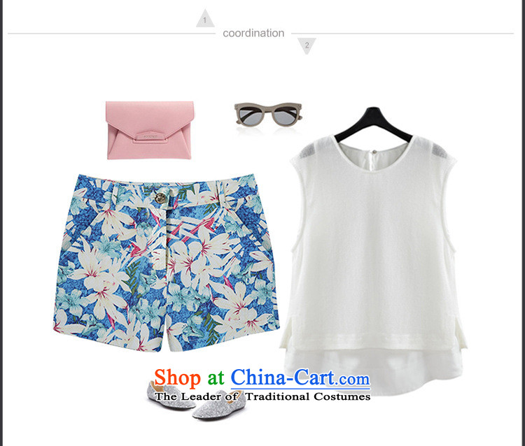 Mr Hui 2015 summer products korea Edition to increase the number of women with thick MM loose video thin chiffon shirt short-sleeved T-shirt + floral shorts two Kit 9102 picture color pictures, prices, XL brand platters! The elections are supplied in the national character of distribution, so action, buy now enjoy more preferential! As soon as possible.