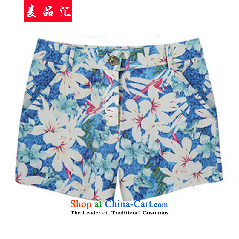 Mr Hui 2015 summer products korea Edition to increase the number of women with thick MM loose video thin chiffon shirt short-sleeved T-shirt + floral shorts two Kit 9102 picture color XL, Mr Hui has been pressed, online shopping