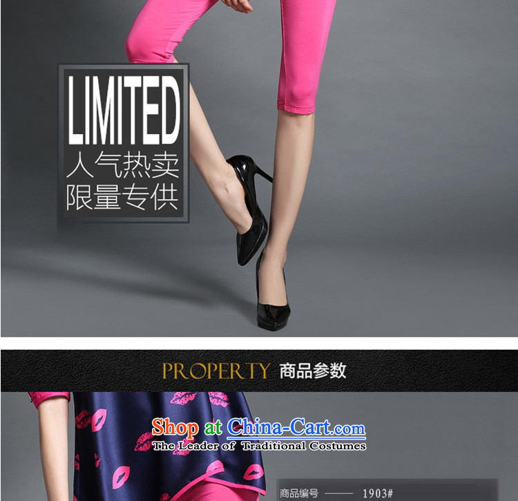 Replace Ting zhuangting thick people 2015 Summer larger female high-Western Pure color cotton capri pants, forming the elastic wild in the red XL Photo 1903, prices, brand platters! The elections are supplied in the national character of distribution, so action, buy now enjoy more preferential! As soon as possible.