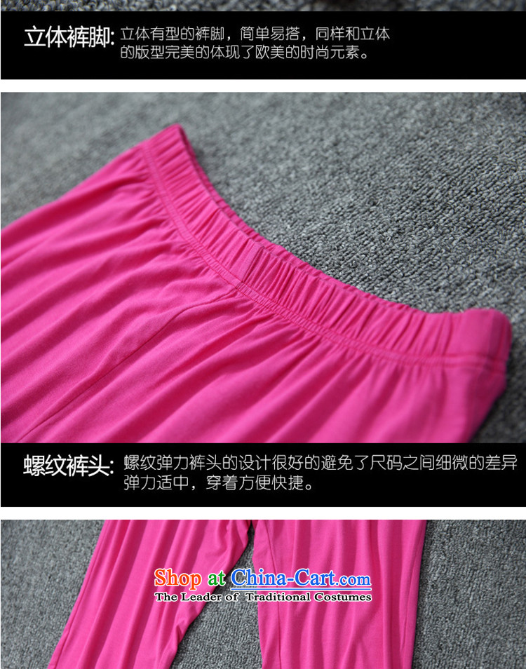 Replace Ting zhuangting thick people 2015 Summer larger female high-Western Pure color cotton capri pants, forming the elastic wild in the red XL Photo 1903, prices, brand platters! The elections are supplied in the national character of distribution, so action, buy now enjoy more preferential! As soon as possible.