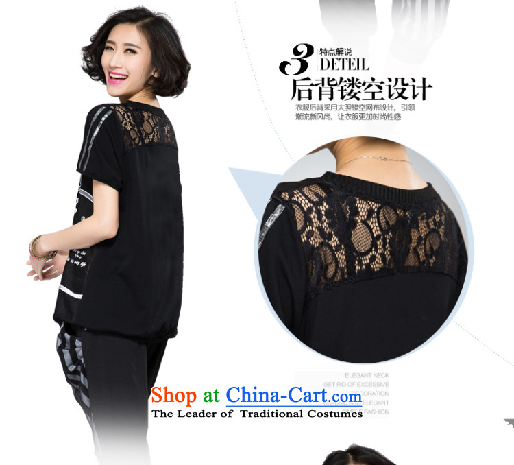 The Eternal Soo-To increase the number of female graphics thin package thick sister 2015 Summer new product expertise, Hin thick mm thin strips lace t-shirt pants two piece black 3XL picture, prices, brand platters! The elections are supplied in the national character of distribution, so action, buy now enjoy more preferential! As soon as possible.