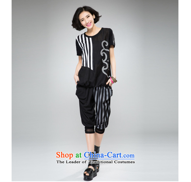 The Eternal Soo-To increase the number of female graphics thin package thick sister 2015 Summer new product expertise, Hin thick mm thin strips lace t-shirt pants two piece black 3XL picture, prices, brand platters! The elections are supplied in the national character of distribution, so action, buy now enjoy more preferential! As soon as possible.