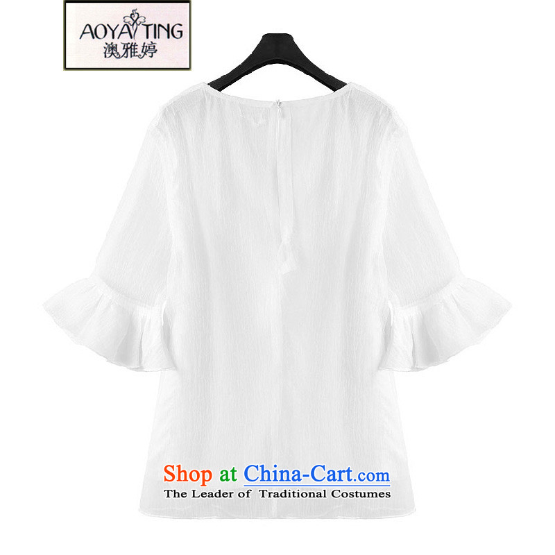 O Ya-ting 2015 new to xl female spring and summer load thick mm thin T-shirt + Video stamp skirt kit female white + blue dress with a two-piece 4XL recommends that you, O Jacob 160-180-ting (aoyating) , , , shopping on the Internet