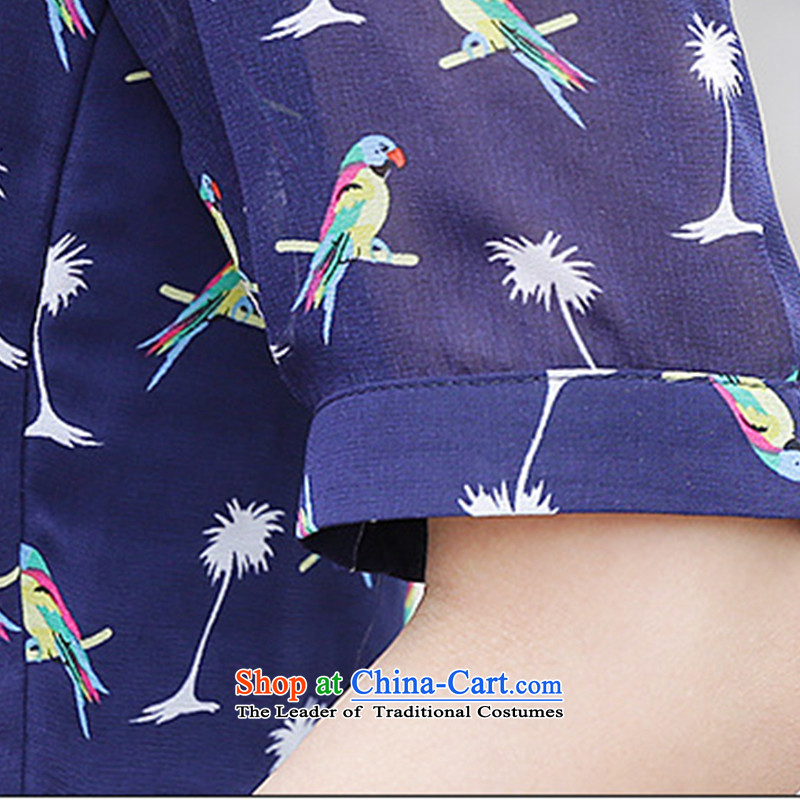 The lymalon lehmann thick, Hin thin 2015 Summer Korea Women's code version of large flying bird stamp short-sleeved T-shirt chiffon 1195 ice green 3XL, Lehmann Ronnie (LYMALON) , , , shopping on the Internet