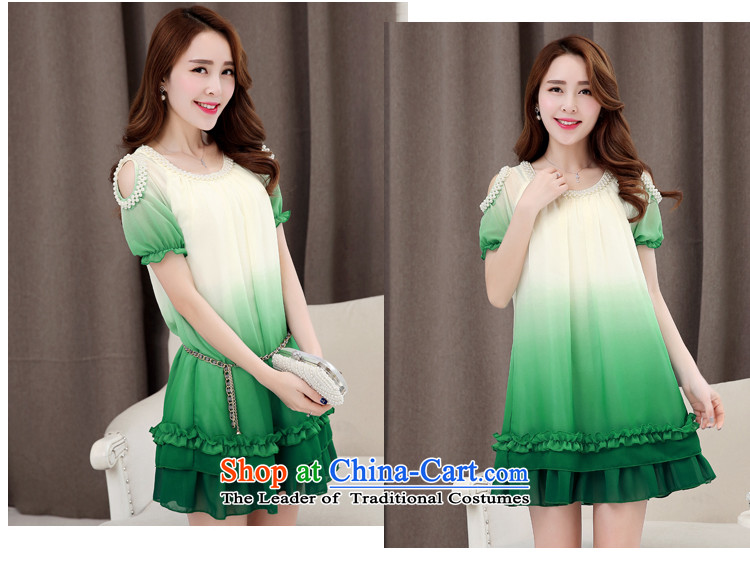 The OSCE yarn to covered by xl women 2015 Korean thick sister loose video thin short-sleeved chiffon thick mm staple pearl summer dresses Blue M picture, prices, brand platters! The elections are supplied in the national character of distribution, so action, buy now enjoy more preferential! As soon as possible.