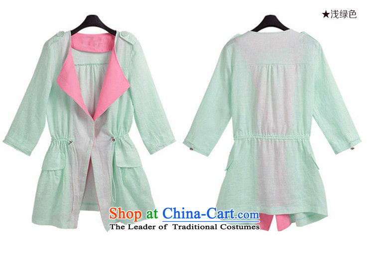 In accordance with the 2015 European and American covered by snow larger women's summer cotton spinning TENCEL in the breathable cuff sunscreen jacket, sweater in long pale green to vest XXL picture, prices, brand platters! The elections are supplied in the national character of distribution, so action, buy now enjoy more preferential! As soon as possible.
