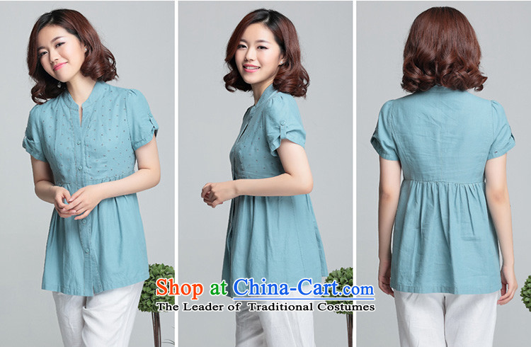 Also the 2015 Summer Sin NEW SHIRT Korean president large relaxd casual female cotton linen stamp short-sleeved T-shirt color navy 4XL Photo, prices, brand platters! The elections are supplied in the national character of distribution, so action, buy now enjoy more preferential! As soon as possible.