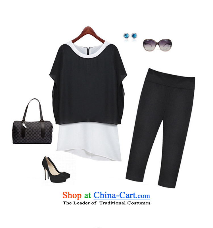 The Gangnam taste for larger female Summer Package thick, Hin thin, casual thick sister chiffon shirt stitching color short-sleeved T-shirt + Capri Kit 76 black L recommended 100 around 922.747 picture, prices, brand platters! The elections are supplied in the national character of distribution, so action, buy now enjoy more preferential! As soon as possible.