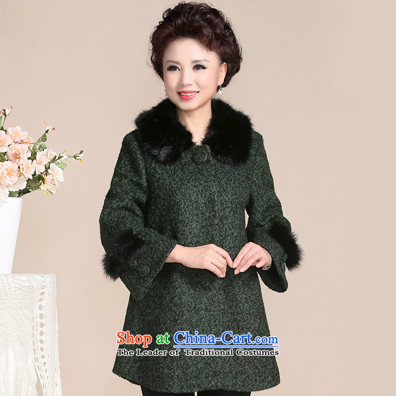 2015 Autumn and winter new ousmile) Older women wear wool a wool coat middle-aged moms large load women a jacket HL58 HL58 3xl,ousmile,,, green shopping on the Internet