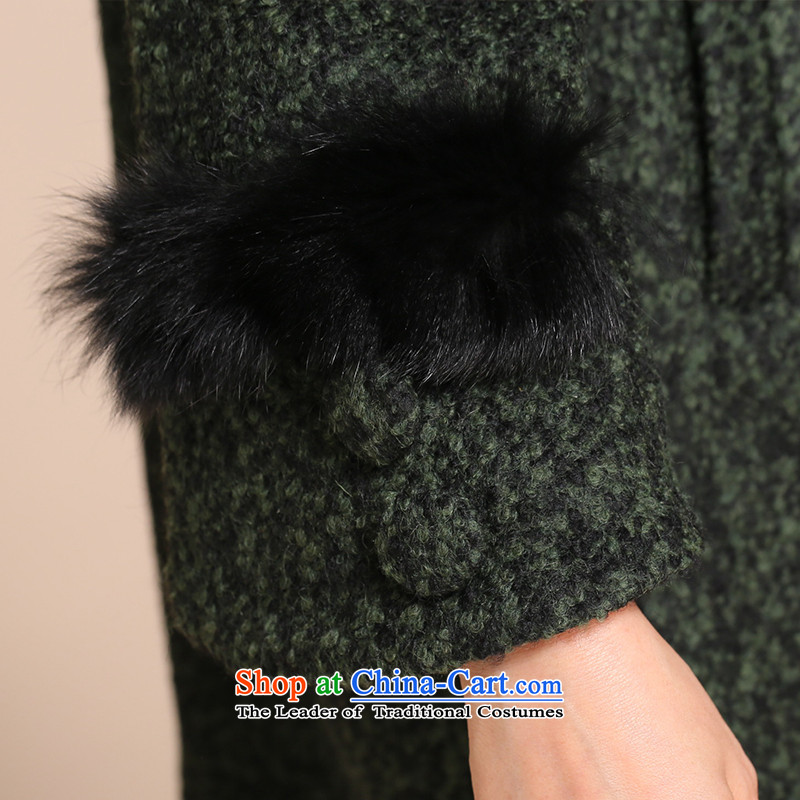 2015 Autumn and winter new ousmile) Older women wear wool a wool coat middle-aged moms large load women a jacket HL58 HL58 3xl,ousmile,,, green shopping on the Internet