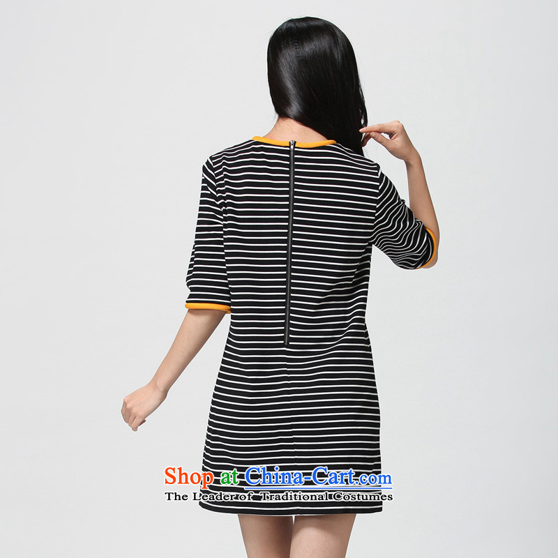 The representative of the water in the spring 2015 new product version of large Korean female black and white streaks code graphics thin forming the skirt of black-and-white XXL, S15CY4701 WATER AUTHORITY (SHUIMIAO) , , , shopping on the Internet