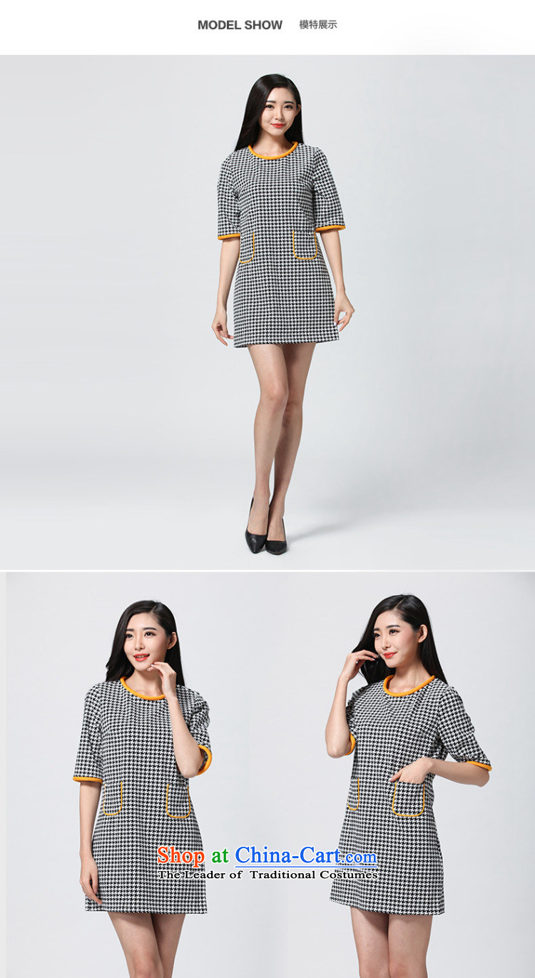 Water Spring 2015 of new women's larger commuter Korean version, Chidori video thin forming the skirt of black-and-white XL Photo S15CY4684, prices, brand platters! The elections are supplied in the national character of distribution, so action, buy now enjoy more preferential! As soon as possible.