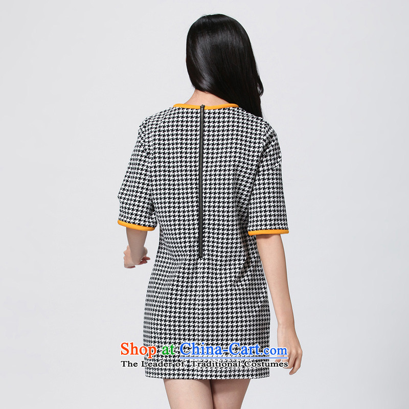 Water Spring 2015 of new women's larger commuter Korean version, Chidori video thin forming the skirt of black-and-white XL, water S15CY4684 representatives (SHUIMIAO) , , , shopping on the Internet