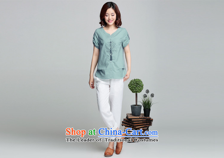 Hundreds of Li Ying larger women 2015 summer short-sleeved shirt with the new arts cotton linen clothes white shirt mm thick 3XL- recommendations 140-160 characters catty picture, prices, brand platters! The elections are supplied in the national character of distribution, so action, buy now enjoy more preferential! As soon as possible.