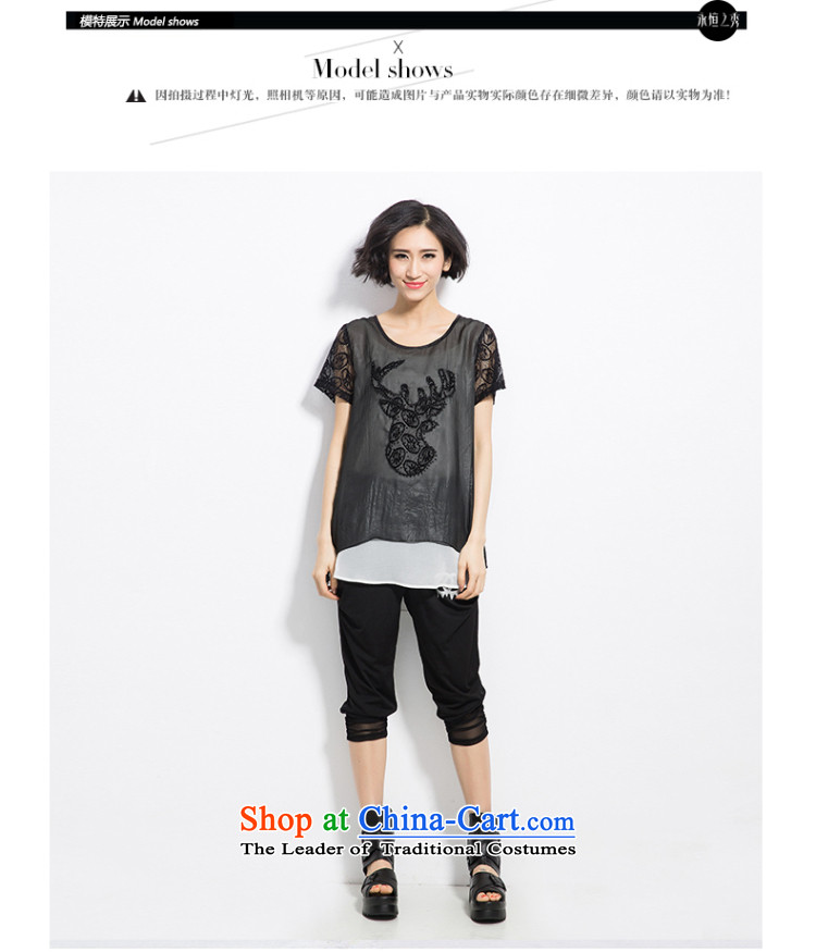 The Eternal-soo to xl t-shirts thick mm2015 summer new product expertise, Hin thick sister thin stylish twill yarn embroidery leave two t-shirts Black XL Photo, prices, brand platters! The elections are supplied in the national character of distribution, so action, buy now enjoy more preferential! As soon as possible.