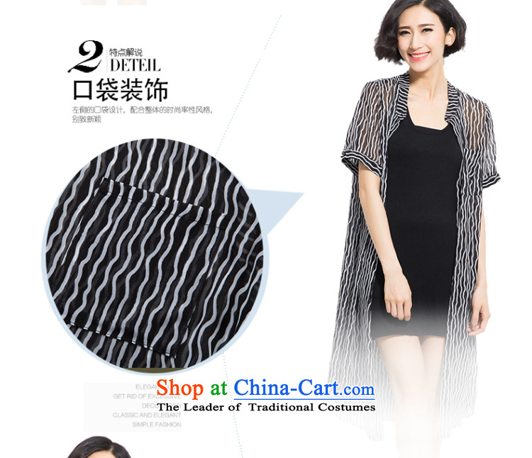 The Eternal Yuexiu Code women's summer new products, Hin thin, thick snow woven shirts jacket thick mm to xl women in stamp long wave streaks, black-and-white streaks cardigan 3XL color pictures, prices, brand platters! The elections are supplied in the national character of distribution, so action, buy now enjoy more preferential! As soon as possible.