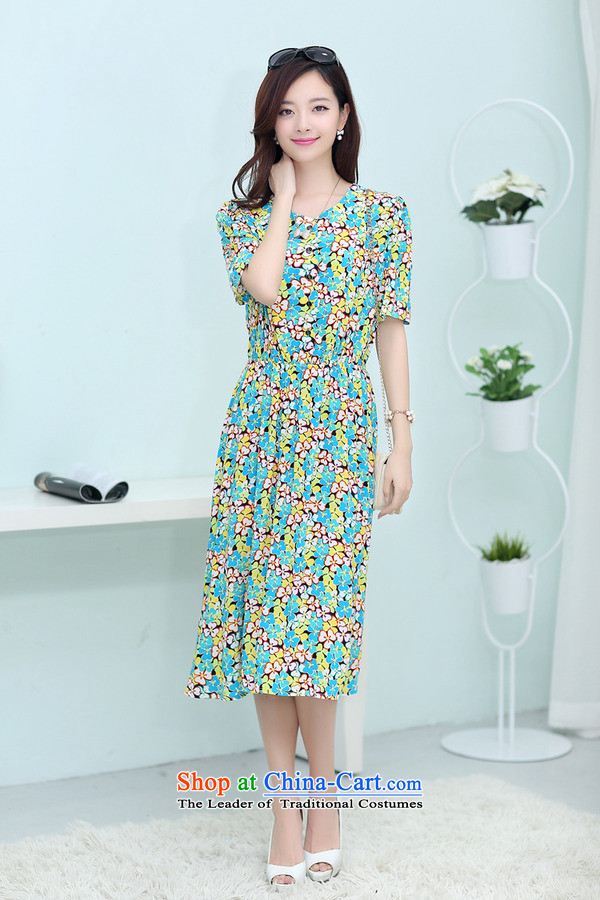 El-ju Yee Nga 2015 Summer new Korean version of video thin pieces thick spend long skirt larger women's dresses YJ73382 XXXXL accented characters picture, prices, brand platters! The elections are supplied in the national character of distribution, so action, buy now enjoy more preferential! As soon as possible.