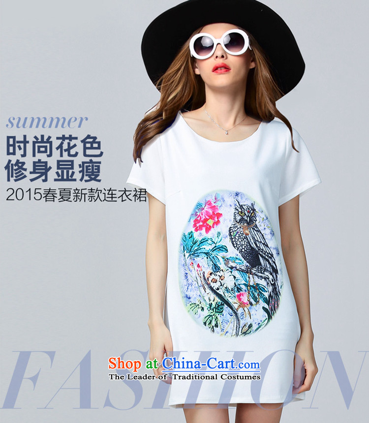 Replace, Hin thick ting thin 2015 Summer thick mm wild large European and American women to intensify the loose short-sleeved dresses 60393 White XXL picture, prices, brand platters! The elections are supplied in the national character of distribution, so action, buy now enjoy more preferential! As soon as possible.