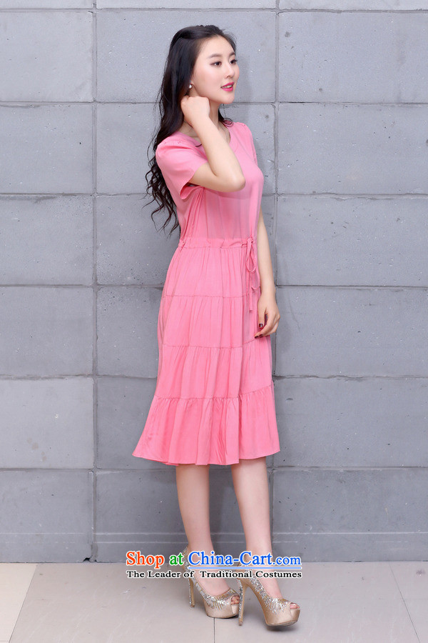 El-ju Yee Nga larger women's dresses 2015 Summer thick, Hin thin foutune 4XL cotton dress YJ167 RED XXL picture, prices, brand platters! The elections are supplied in the national character of distribution, so action, buy now enjoy more preferential! As soon as possible.
