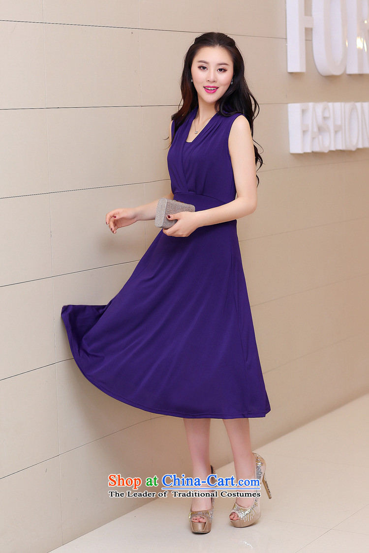 El-ju Yee Nga 2015 Summer 4XL New Bohemia long skirt beach skirt larger women's dresses YJ9063 PURPLE XXXL picture, prices, brand platters! The elections are supplied in the national character of distribution, so action, buy now enjoy more preferential! As soon as possible.
