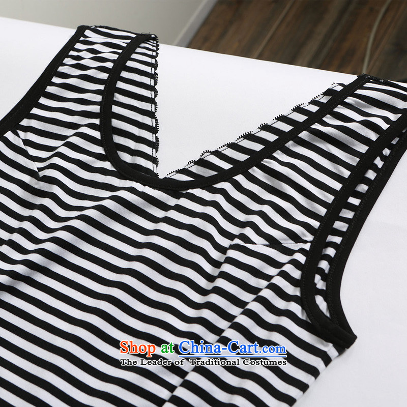By 2015 Korea Water version of large numbers of ladies thick mm stripe Back soft CAMI female summer of black-and-white , L water S15XA5138 representatives (SHUIMIAO) , , , shopping on the Internet