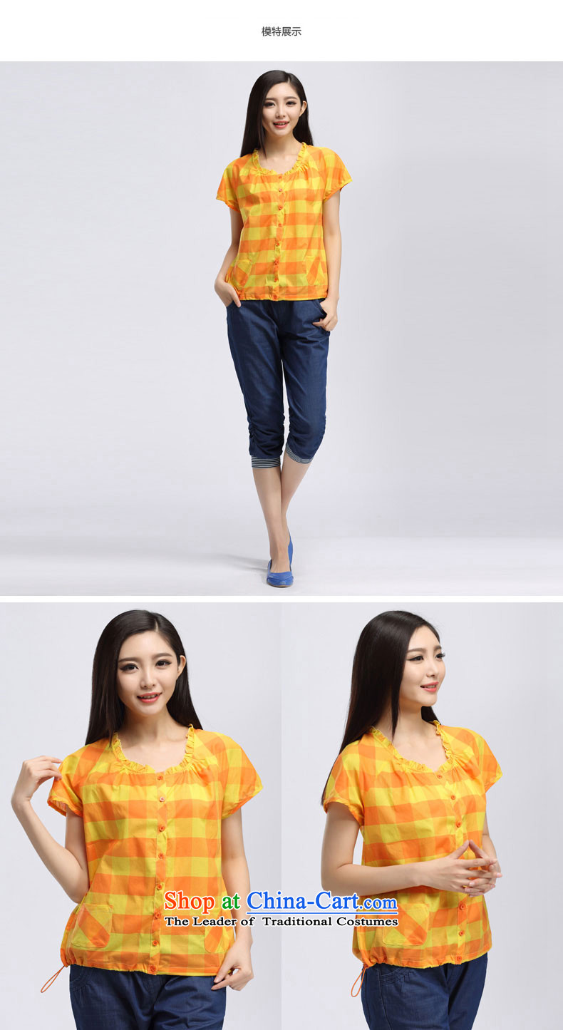 The representative of the water for larger women 2015 Summer new products Korean thick cotton fabric, leisure mm short-sleeved T-shirt S15XK4755 Wong orange, L photo, prices, brand platters! The elections are supplied in the national character of distribution, so action, buy now enjoy more preferential! As soon as possible.