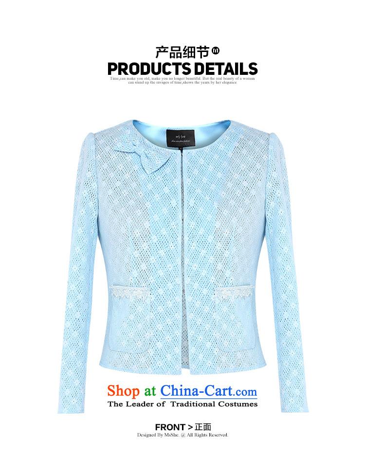 Msshe xl female new lace bow tie jacket 2662 light blue 4XL Photo, prices, brand platters! The elections are supplied in the national character of distribution, so action, buy now enjoy more preferential! As soon as possible.