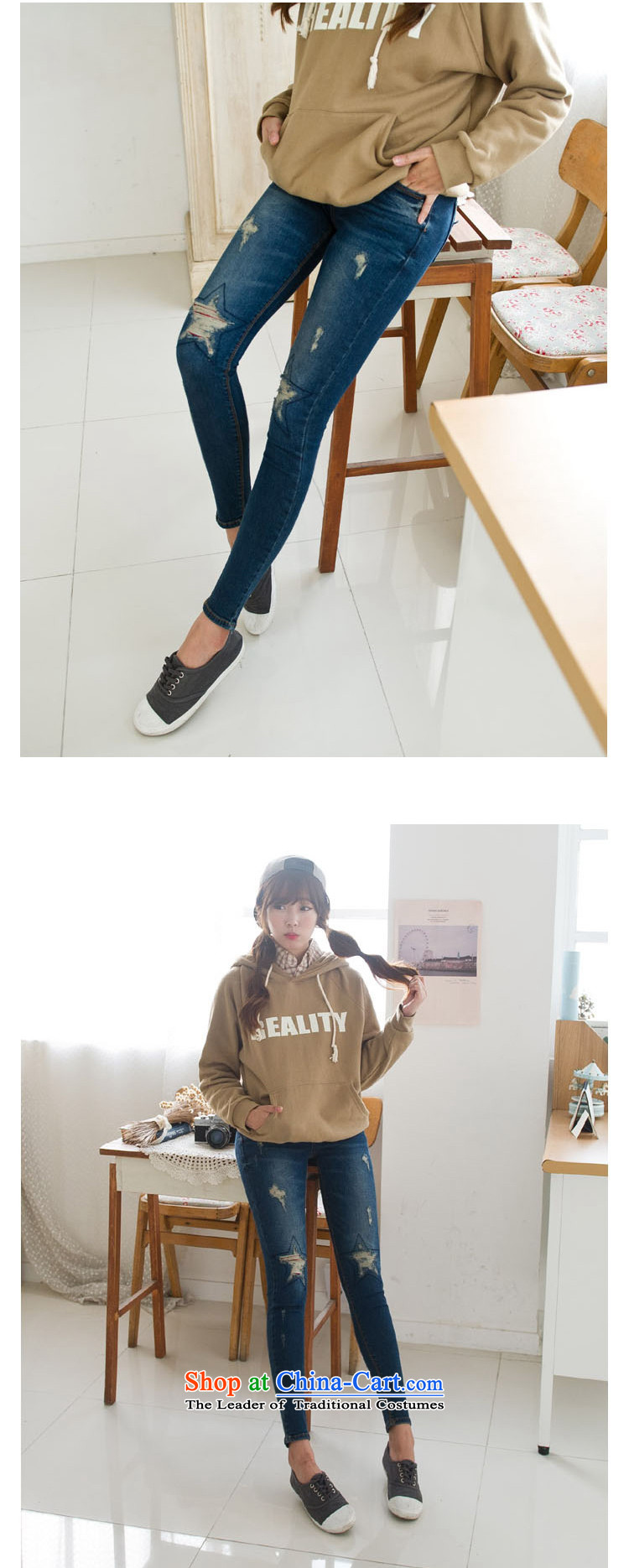 Yilisa2015 spring and summer new Korean version of large numbers of female pants thick MM leisure video for leg of the hole in the thin jeans female H6102 Picture 36 Picture Color, prices, brand platters! The elections are supplied in the national character of distribution, so action, buy now enjoy more preferential! As soon as possible.