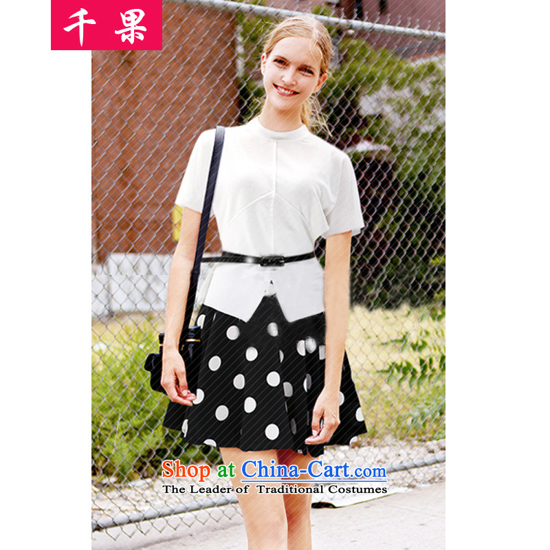 Thousands of fruit extra women 200 catties kit fat mm summer new foutune to xl short-sleeved T-shirt + short skirt video thin two kits XL, thousands of women 888 Black fruit (QIANGUO) , , , shopping on the Internet
