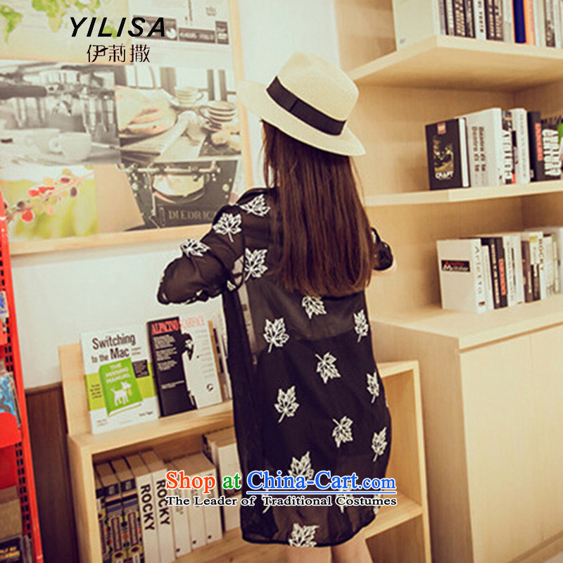 The Korean version of the new YILISA Special Summer xl women's summer sun yi thick MM summer embroidery, long-stylish casual clothes H5130 sunscreen white XXL, Elizabeth (YILISA sub-shopping on the Internet has been pressed.)