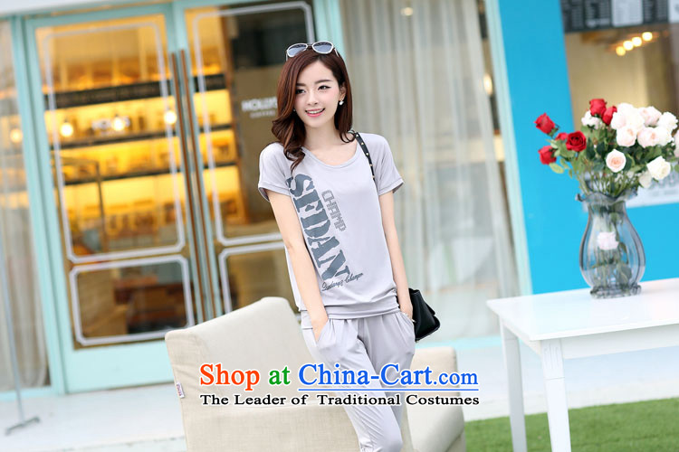 Arabic-machi 2015 big bells Code women's summer new Korean version of the sportswear short-sleeved xlarge 955 light gray XXXL picture, prices, brand platters! The elections are supplied in the national character of distribution, so action, buy now enjoy more preferential! As soon as possible.