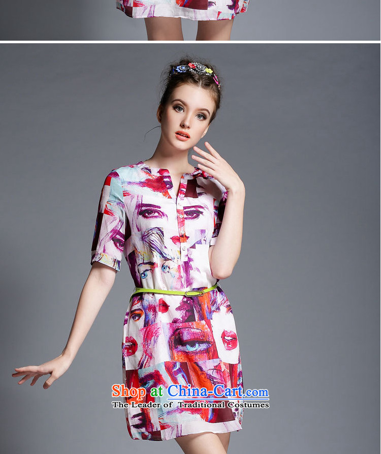 The lymalon lehmann thick, Hin thin Summer 2015 mm thick large new women's stylish look of Sau San short-sleeved dresses picture color picture 5XL 1873, prices, brand platters! The elections are supplied in the national character of distribution, so action, buy now enjoy more preferential! As soon as possible.