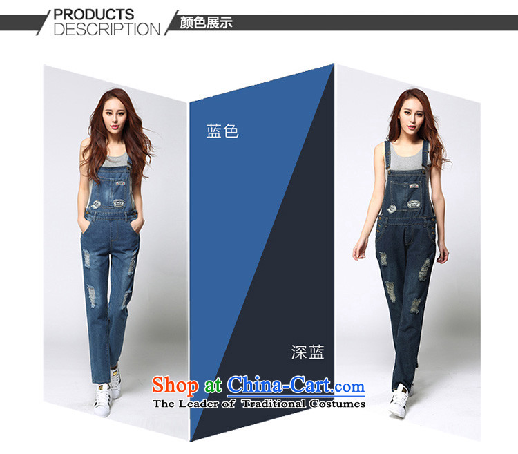 Large meiby female wild Sleek and versatile large new Korean fashion street jumpsuits video of the hole in the Sau San thin straps trousers female light blue 27 pictures 1182, prices, brand platters! The elections are supplied in the national character of distribution, so action, buy now enjoy more preferential! As soon as possible.
