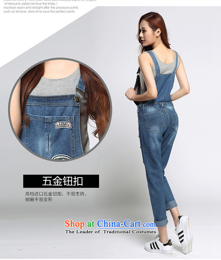 Large meiby female wild Sleek and versatile large new Korean fashion street jumpsuits video of the hole in the Sau San thin straps trousers female light blue 27 pictures 1182, prices, brand platters! The elections are supplied in the national character of distribution, so action, buy now enjoy more preferential! As soon as possible.