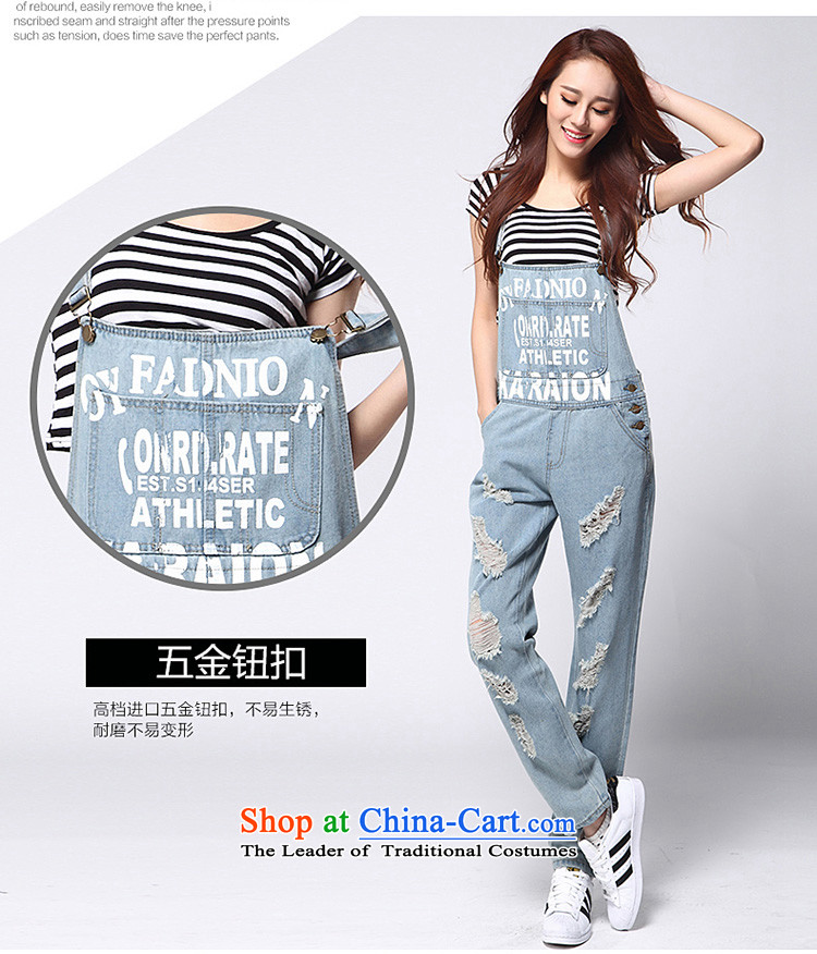 Large meiby female wild Sleek and versatile large new Korean fashion street stamp jumpsuits video of the hole in the Sau San thin straps 1192 light blue 31 pictures, prices, brand platters! The elections are supplied in the national character of distribution, so action, buy now enjoy more preferential! As soon as possible.