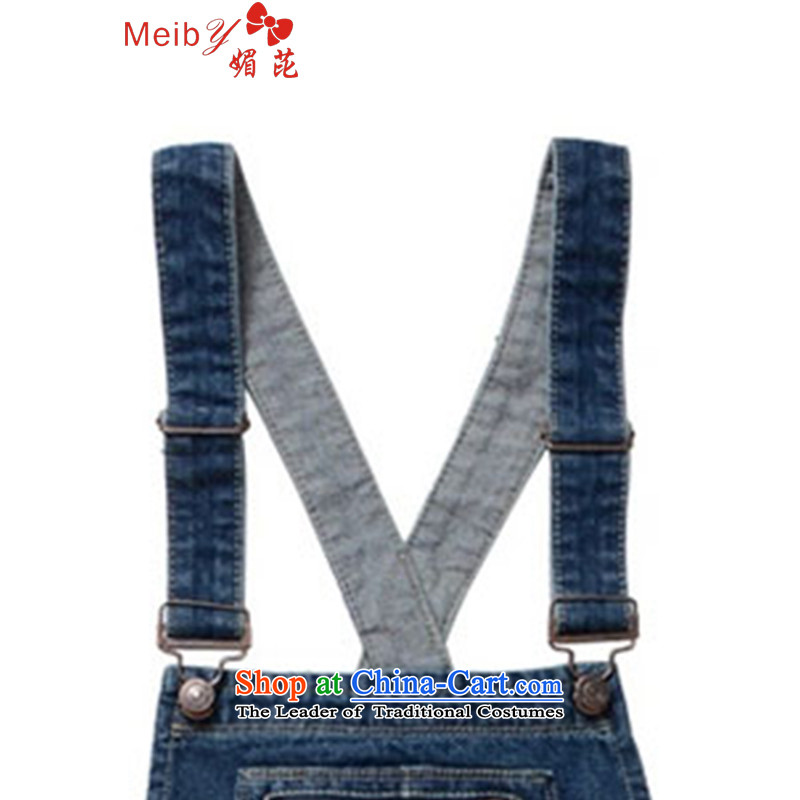 Maximum number of ladies wild 2015 Summer new strap jeans female manually footsore holed jeans pants 1606  29, of Deep Blue (meiby) , , , shopping on the Internet