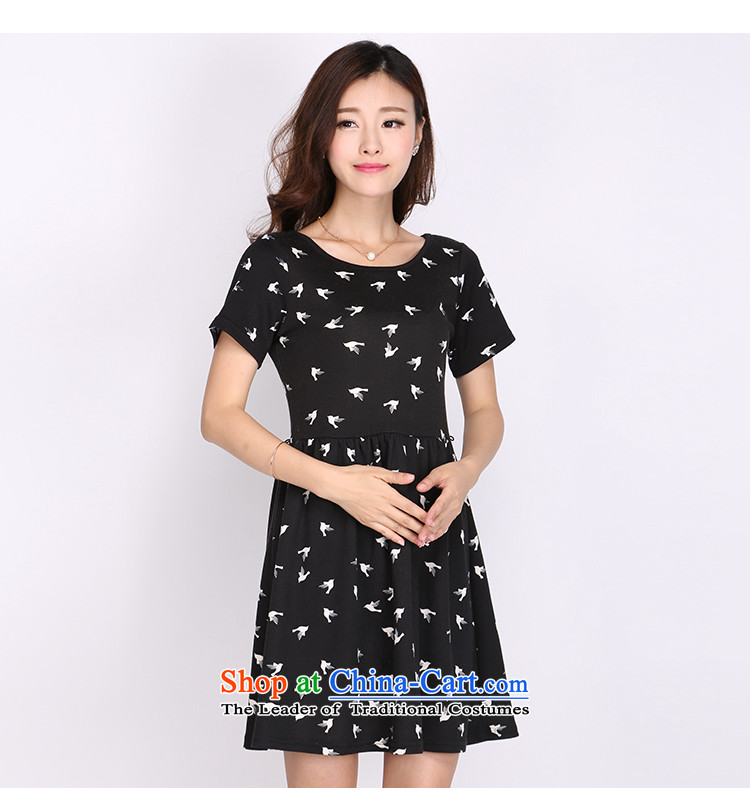 Shani Flower Lo XL Women's Summer thick sister short-sleeved graphics, Korean thin dresses 2102 2XL Photo Black, prices, brand platters! The elections are supplied in the national character of distribution, so action, buy now enjoy more preferential! As soon as possible.