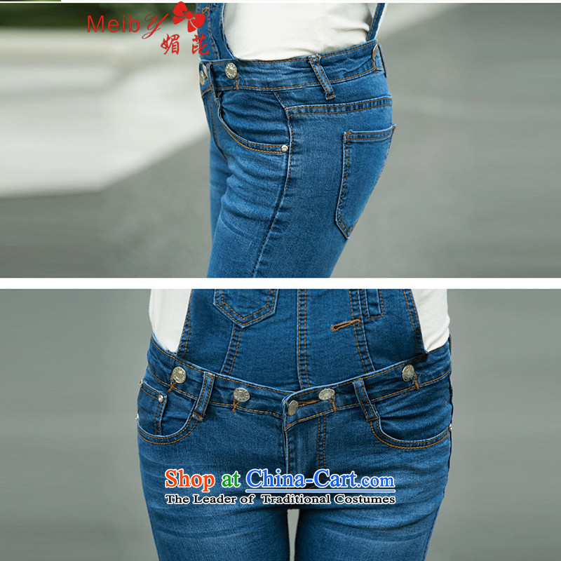 Large meiby female wild Sleek and versatile large summer new women's video skinny foot strap jeans pants color picture 29 1616 (meiby of shopping on the Internet has been pressed.)