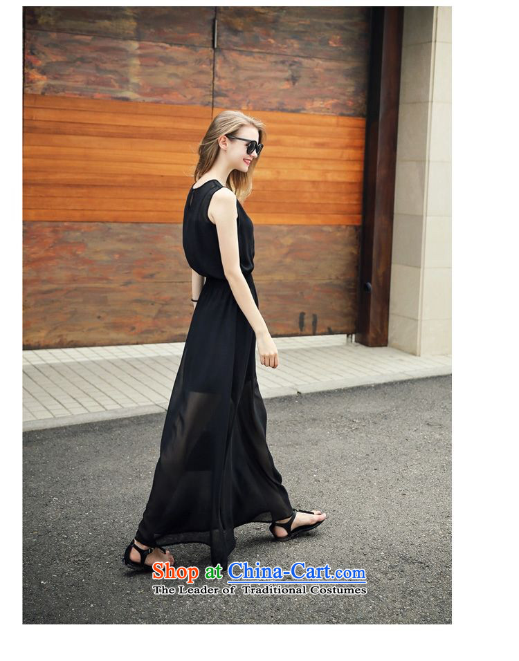 Sophie   2015 summer left Western women chiffon skirt sleeveless V-Neck dresses temperament and slender black skirt Sau San video M pictures, prices, brand platters! The elections are supplied in the national character of distribution, so action, buy now enjoy more preferential! As soon as possible.