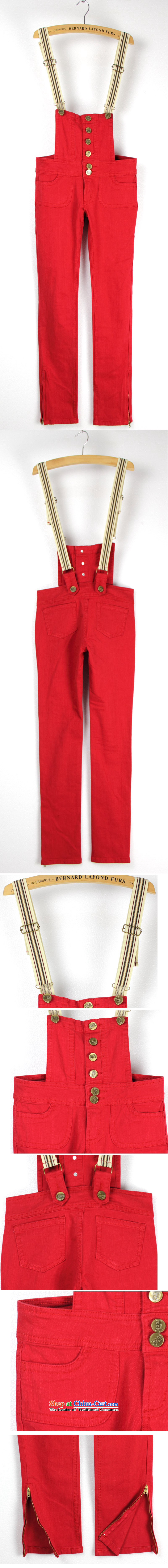 Large meiby female wild red female jeans pants pencil low-rise jumpsuits trousers jumpsuits Strap-trousers 951.2 large red S70 cm wear 25-26 picture, prices, brand platters! The elections are supplied in the national character of distribution, so action, buy now enjoy more preferential! As soon as possible.