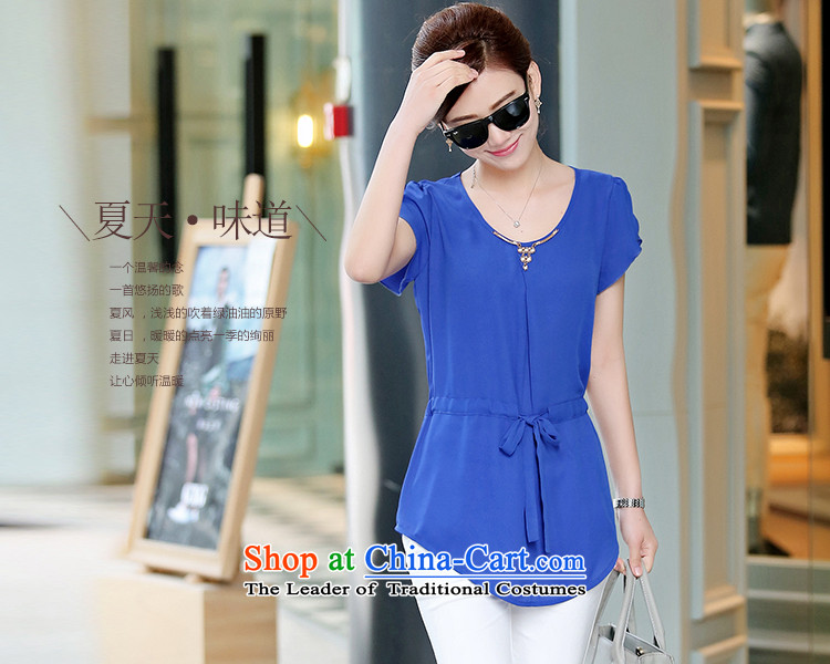 For the people by 2015 a new summer of Doi Korean female xl loose short-sleeved thick MM round-neck collar chiffon shirt female green 2XL Photo, prices, brand platters! The elections are supplied in the national character of distribution, so action, buy now enjoy more preferential! As soon as possible.