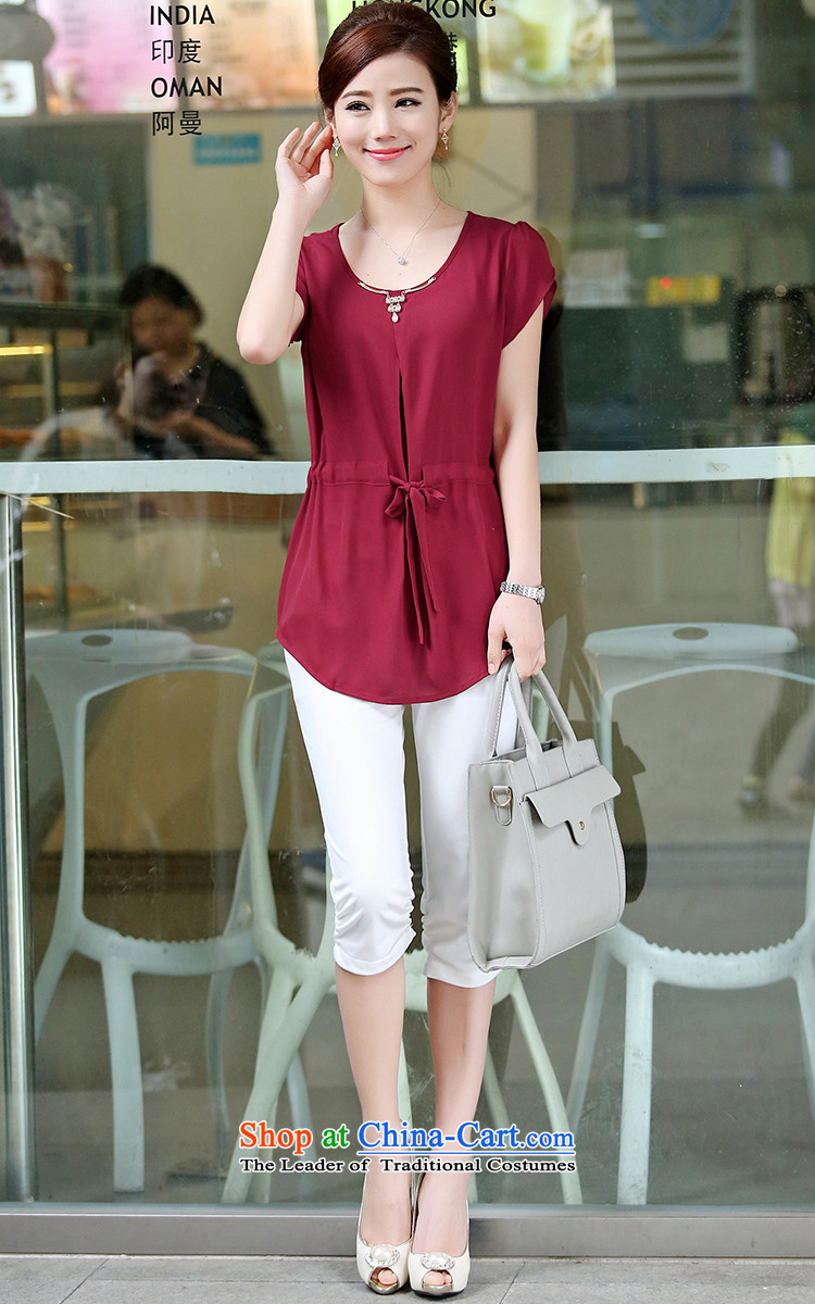 Also the 2015 Summer sin new large Korean leisure waist belt forming the externally accessible chiffon shirt girl in red XL Photo, prices, brand platters! The elections are supplied in the national character of distribution, so action, buy now enjoy more preferential! As soon as possible.