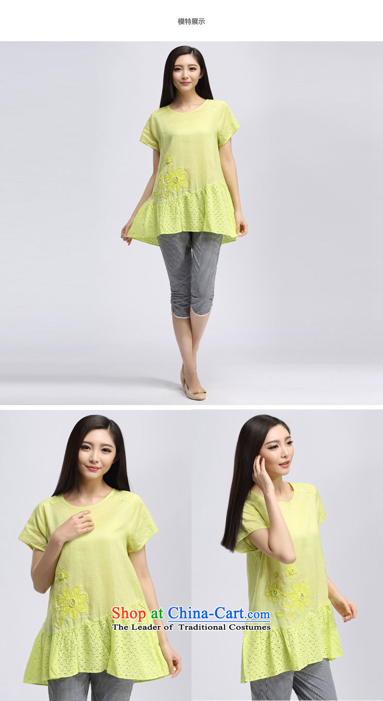 In the summer of 2015 by water new products in the Korean thick mm long loose large short-sleeved T-shirt female S15XK5005 Qiu Xiang green XXL picture, prices, brand platters! The elections are supplied in the national character of distribution, so action, buy now enjoy more preferential! As soon as possible.
