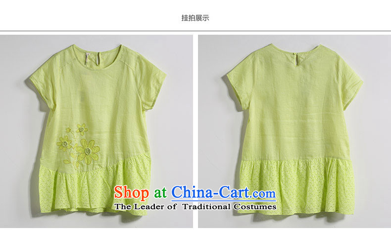 In the summer of 2015 by water new products in the Korean thick mm long loose large short-sleeved T-shirt female S15XK5005 Qiu Xiang green XXL picture, prices, brand platters! The elections are supplied in the national character of distribution, so action, buy now enjoy more preferential! As soon as possible.