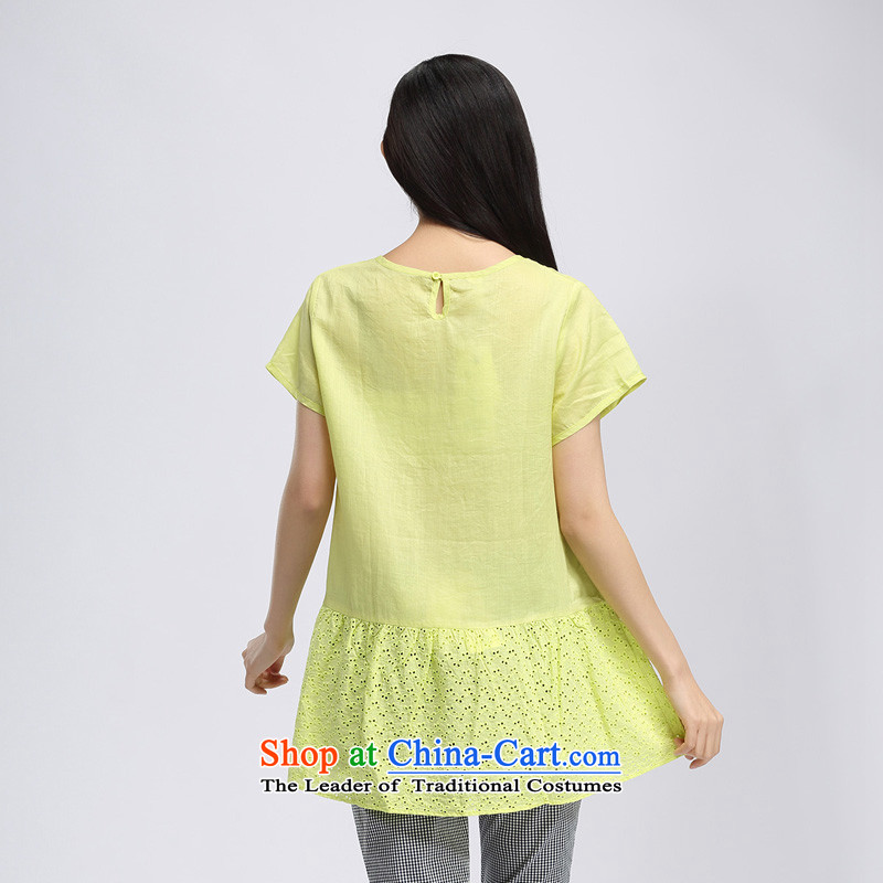 In the summer of 2015 by water new products in the Korean thick mm long loose large short-sleeved T-shirt female S15XK5005 Qiu Xiang XXL, green water by (SHUIMIAO) , , , shopping on the Internet