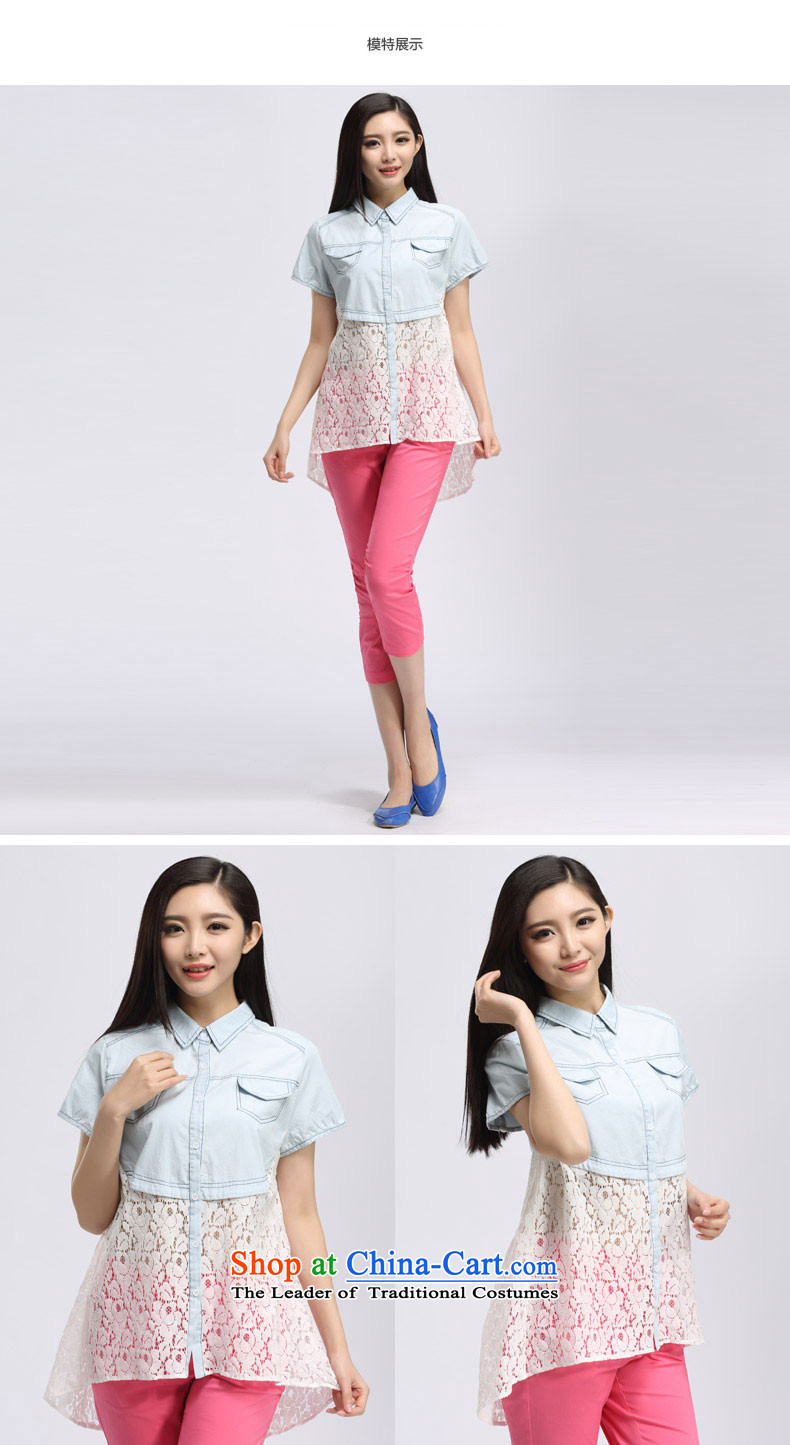 The representative of the water in the summer of 2015, replacing the new Korean version of shirt thick mm xl loose S15XC4813 shirts, XL pictures, denim price, brand platters! The elections are supplied in the national character of distribution, so action, buy now enjoy more preferential! As soon as possible.