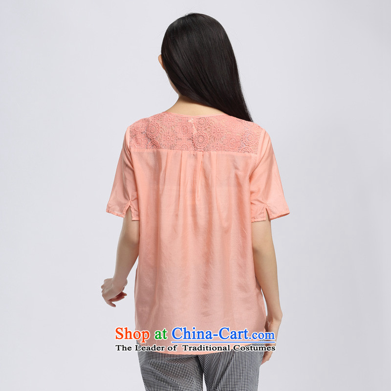 The representative of the water code version of large Korean women 2015 Summer new 200 catties thick mm loose short-sleeved T-shirt S15XK5024 light orange XL, Water Authority (SHUIMIAO) , , , shopping on the Internet