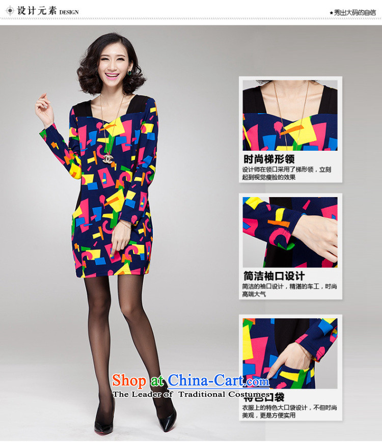 The Eternal Yuexiu Code women's dresses thick sister 2015 Autumn replacing the new graphics thin Korean people thick Version Stamp to color xl dresses map color 4XL Photo, prices, brand platters! The elections are supplied in the national character of distribution, so action, buy now enjoy more preferential! As soon as possible.